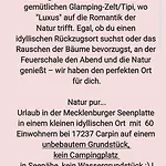 Luxury tent Tipi Jurte # Zelt In Der Mecklenburgischen Seenplatte Inklusive Strom - Dixi-wc!! #mecklenburg-vorpommern